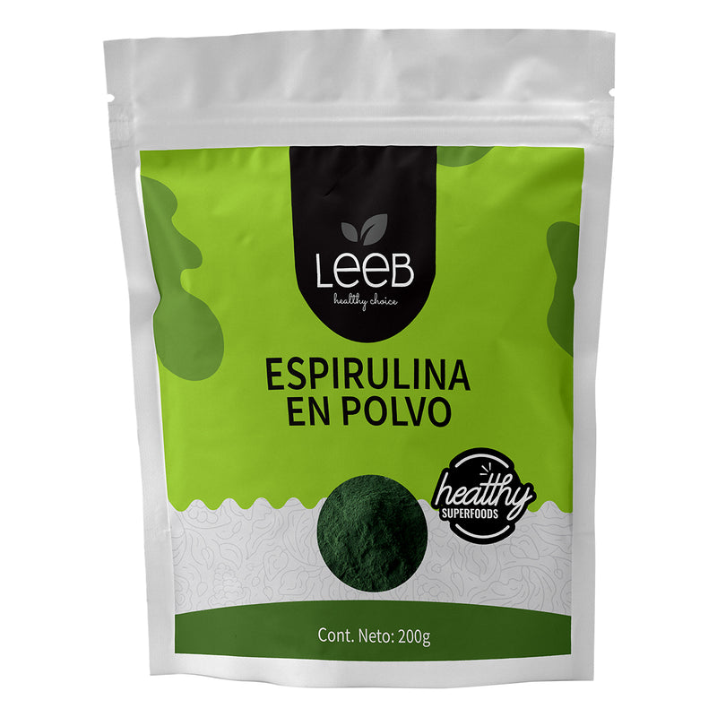 Espirulina organica en polvo bolsa con 200 gr