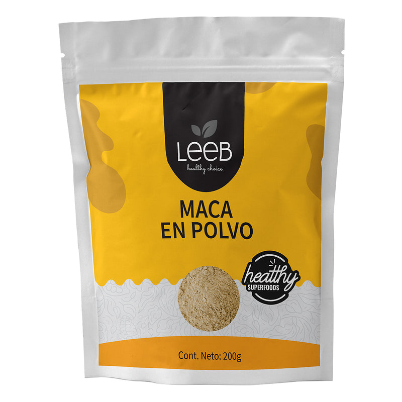 Maca amarilla orgánica en polvo bolsa con 200 gr