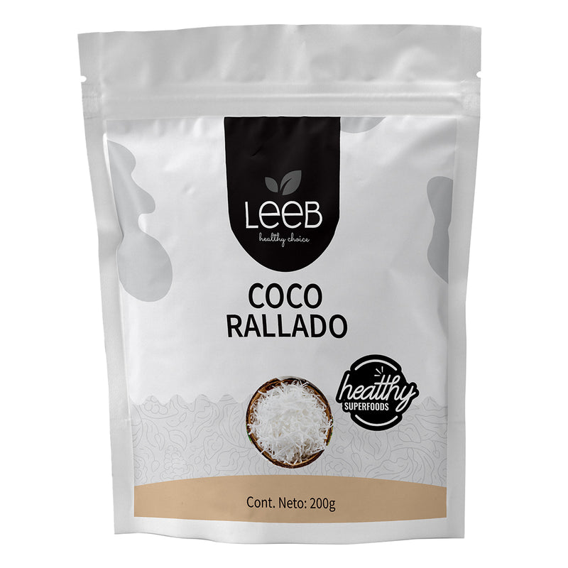 Coco rallado puro sin azúcar organico bolsa con 200 gr