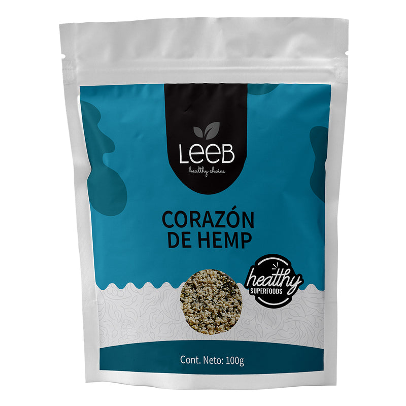 Corazones de hemp organico bolsa con 100 gr